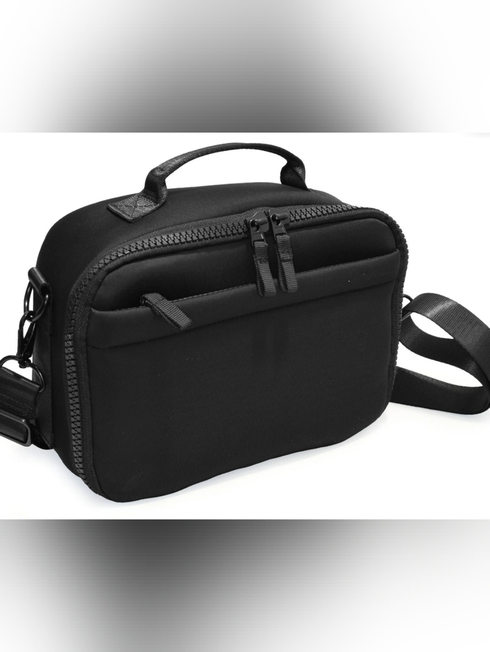 Reusable Neoprene Insulated Lunch Bag Black Unbranded.    12